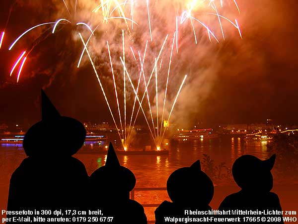 Walpurgisnacht-Feuerwerk in der Hexennacht